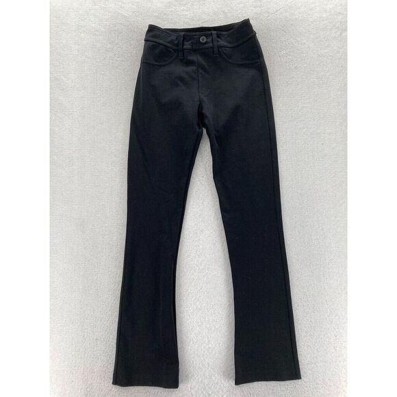 American Giant Pants Women's 0 Black Super Stretch‎ Fabric Ponte Flare Leg Low - Picture 1 of 10